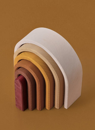 Raduga Grez Wooden Stacker, Oval Rainbow